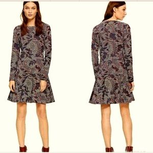 Tory Burch pixelated floral mini dress size xs